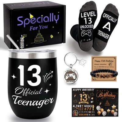 WITCOLOR 13 Jahre Junge Geburtstag 12 oz (355 ml), B: 17 cm, H: 9 schwarz 