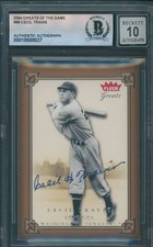 2004 Greats Of The Game #98 Cecil Travis Beckett Authentic Signed Auto 10 *9827
