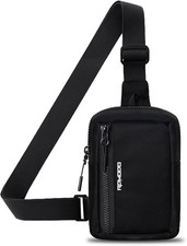 Small Sling Bag For Women Men Chest Bag Water Resistance Mini Crossbody 01-black