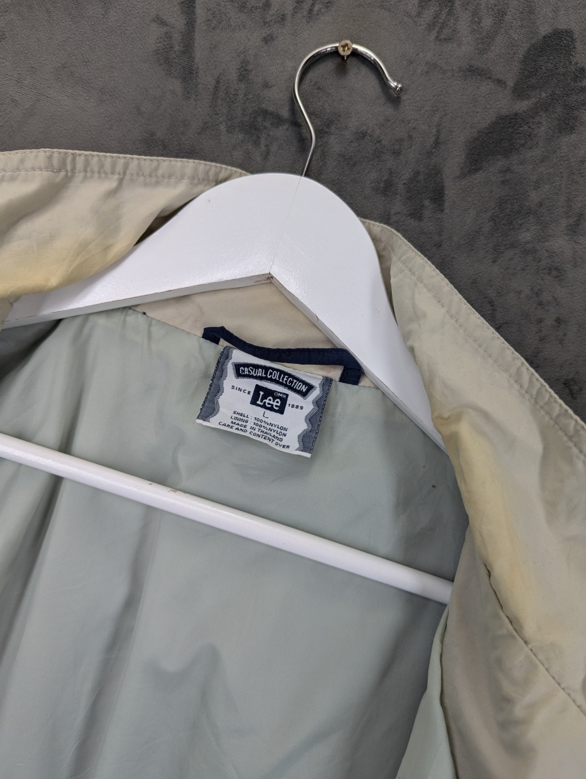 Vintage Lee Windbreaker Jacket Men's Size XL (USA Large) Nylon Full Zip Blue image 5