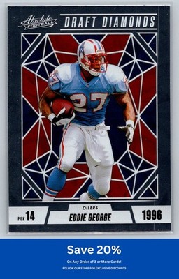 Eddie George 2024 Panini Absolute #DD-EGE Draft Diamonds Houston Oilers K41
