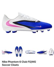 Nike Phantom 6 Low Club FG/MG Soccer Cleats Racer Blue/Pink Blast M 7, W 8.5