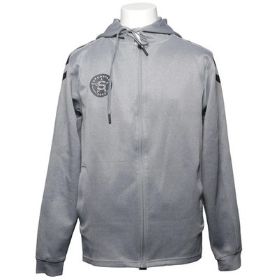 Hummel, Kapuzenpullover, Größe: M, Grau, Elasthan/Polyester, Print, Herren #soB