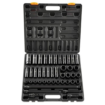 SKYSHALO Impact Socket Set 1/2 in. 43 Piece Impact Sockets, Standard Socket