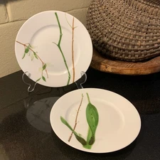 A. Raynaud Limoges 2 Verdures 7 1/2" Salad Plates Christian Tortu w/Tag Pristine