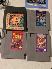 Nintendo NES-001 Console W/ Gray Zapper, 4 Controllers (2 Are MAX Con)& 6 Games 