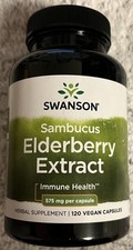 Swanson Sambucus Elderberry Extract 575 mg 120 Vegan Caps Immune Health