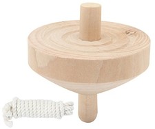 Wooden Craft Spinning Top With String 45680 