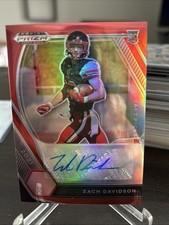 2021 Zach Davidson Rookie Auto Prizm Draft Picks Red /199 #DPA-ZAD Vikings