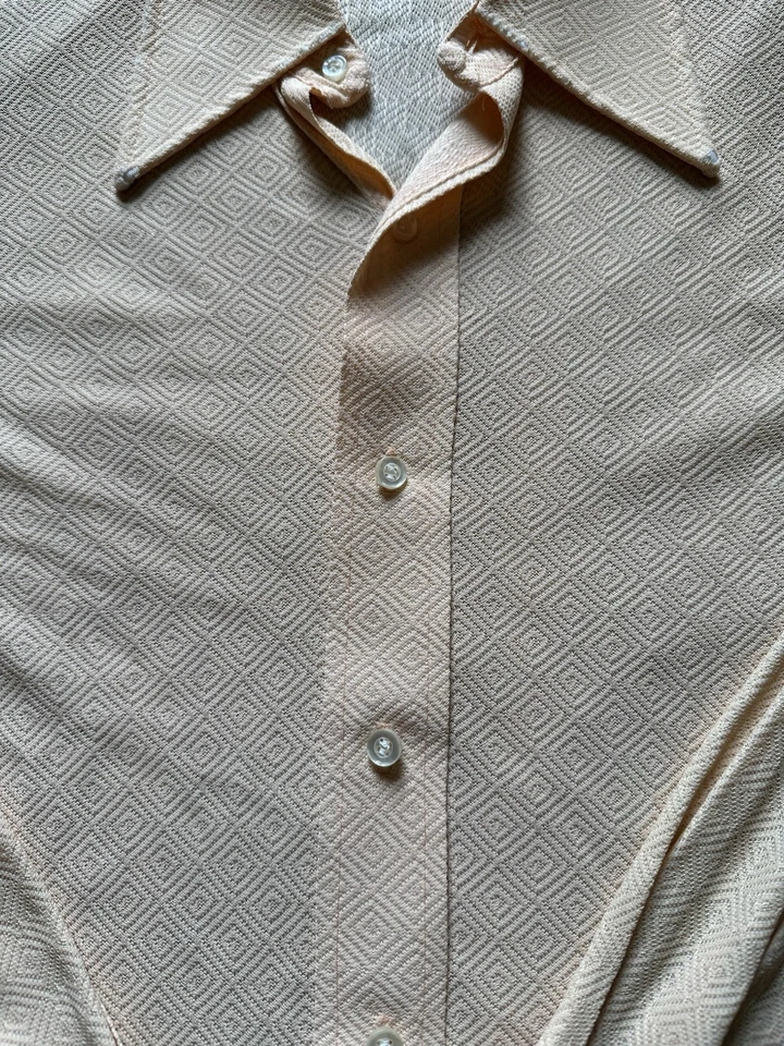 vintage 60s Wieboldt's Fashions tailored knit shirt. - Image 3 of 4