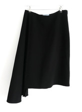 Prada Fall 2013 Black Crepe Asymmetric Skirt IT46/UK16