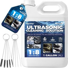 Makes 9 Gallons Concentrated Ultrasonic Cleaner Solution - Safe for All Metals U