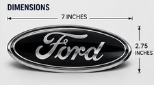 7 X 2.75 Black Oval Emblem Badge F-series Trucks Ranger Bronco For Ford 7 X 2.75 Black Oval Emblem Badge F-series Trucks Ranger Bronco For Ford