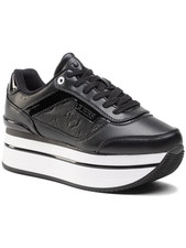 SCARPE SNEAKERS DONNA GUESS FL5HNSPEL12 ECO PELLE NERO ORIGINALE AI 2025