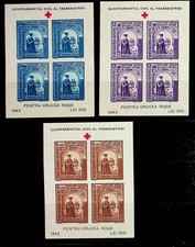 ROMANIA Sc 517-19 NH MINISHEETS OF 1941-PRINCE DUCA-RED CROSS-MI50Eu - (HJ26)