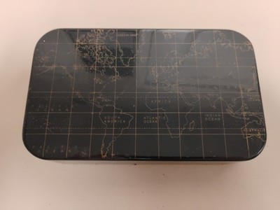 World Map Themed Storage Box/ Made In India For Domain/8''×1.75''×5''
