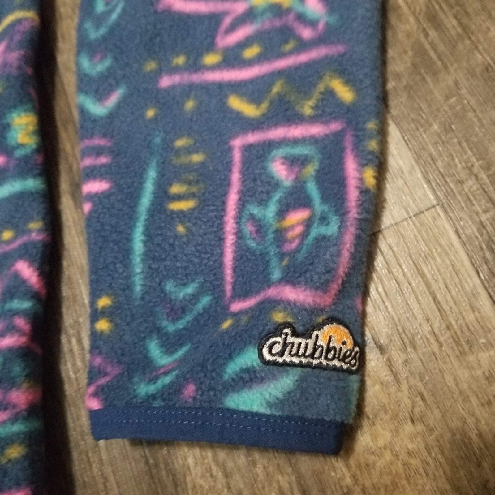 Chubbies Jacket Size Medium Blue Multicolor Patte… - image 9