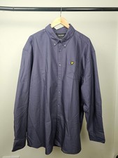 Lyle & Scott Mens Oxford Style Long Sleeve Button Up Shirt - XXXL/3XL - Purple 