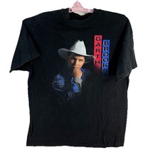 Vintage Garth Brooks Fresh Horse T-Shirt Mens Size L Black Made in USA Hanes Tag