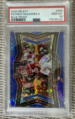 2024 PANINI SELECT PATRICK MAHOMES #469 BLUE PRIZM /75  Field Level  Chiefs