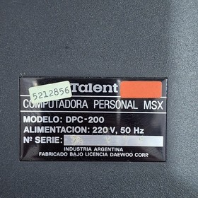 Talent Personal computer MSX DPC-200 AS-IS W/ BOX