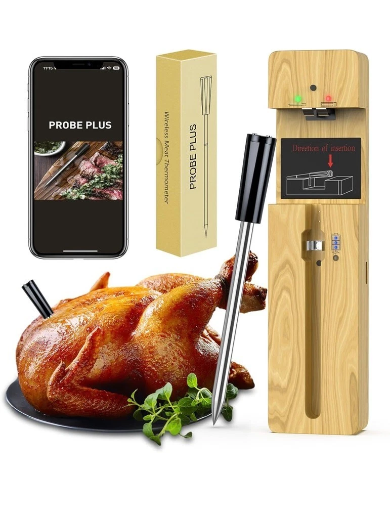 Wireless Meat Thermometer Bluetooth with Ceramic Probe: Waterproof Digital Oven
Opens in a new windo