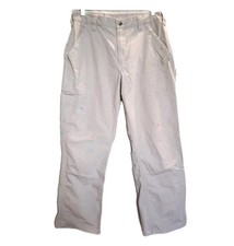 Carhartt B151 Tan Carpenter Loose Original Fit Paint Splatter Distressed 34 X 30