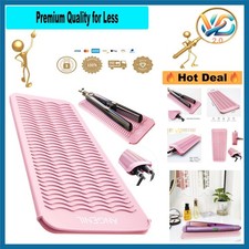 Heat Resistant Flat Iron Mat Pouch for Travel Hair Tools   Silicone, Blush