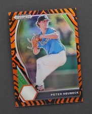 2021 Panini Prizm Draft PETER HEUBECK RC Tiger Stripes Prizm /99 #PDP101 Dodgers