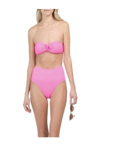pink high waisted bikini set