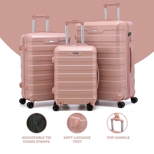 Hard Shell Cabin Lightweight 20'' Suitcase Luggage Trolley 4 Wheels TSA Lock - Picture 91 of 102