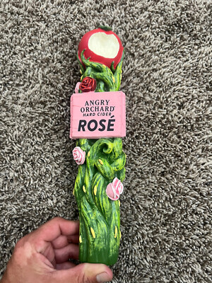 Angry Orchard Rose Hard Apple Cider Beer Tap Handle 11  Tall - Used Nice