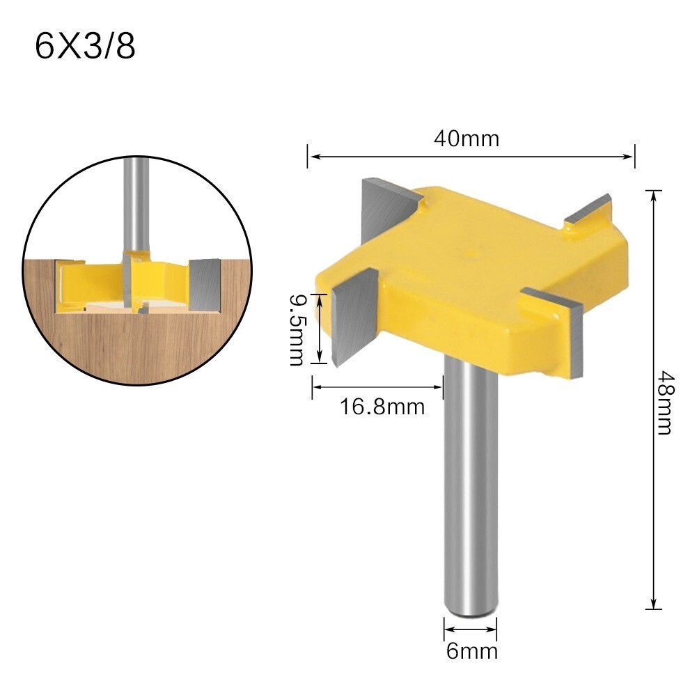 MDF Steel Router Bit Shank 1/4 Inch Carbide Tipped For Woodworking ...