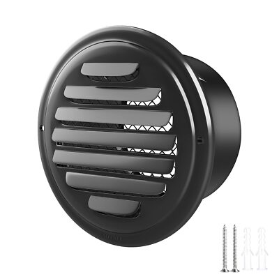 4inch 304 Stainless Steel Air Vents Cover, Louvered Grille Cover Vent Flat Du...