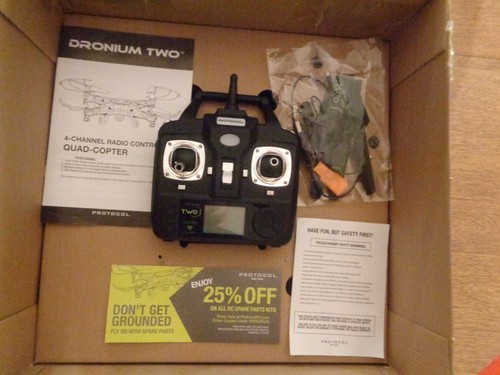 Protocol Dronium Remote-Controlled Quad-Copter Silver Remote & Accessories Only - Picture 3 of 4