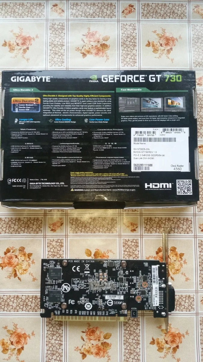 Gigabyte GeForce GT 730 2GB Graphic Cards GV-N730D5-2GL