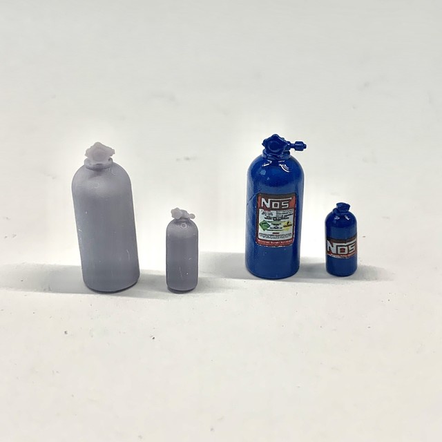 Resin Set of 4 NOS Nitrous Bottles 10lb & 2lb w/ Decals 1/24 1/25 eBay