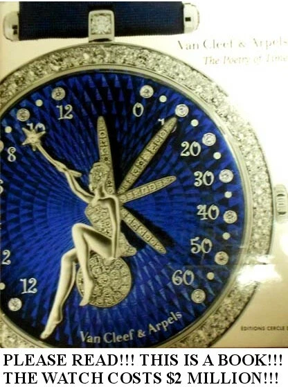 Million Dollar Watches Van Cleef Arpels French Designer Gemstone Diamond HUGE