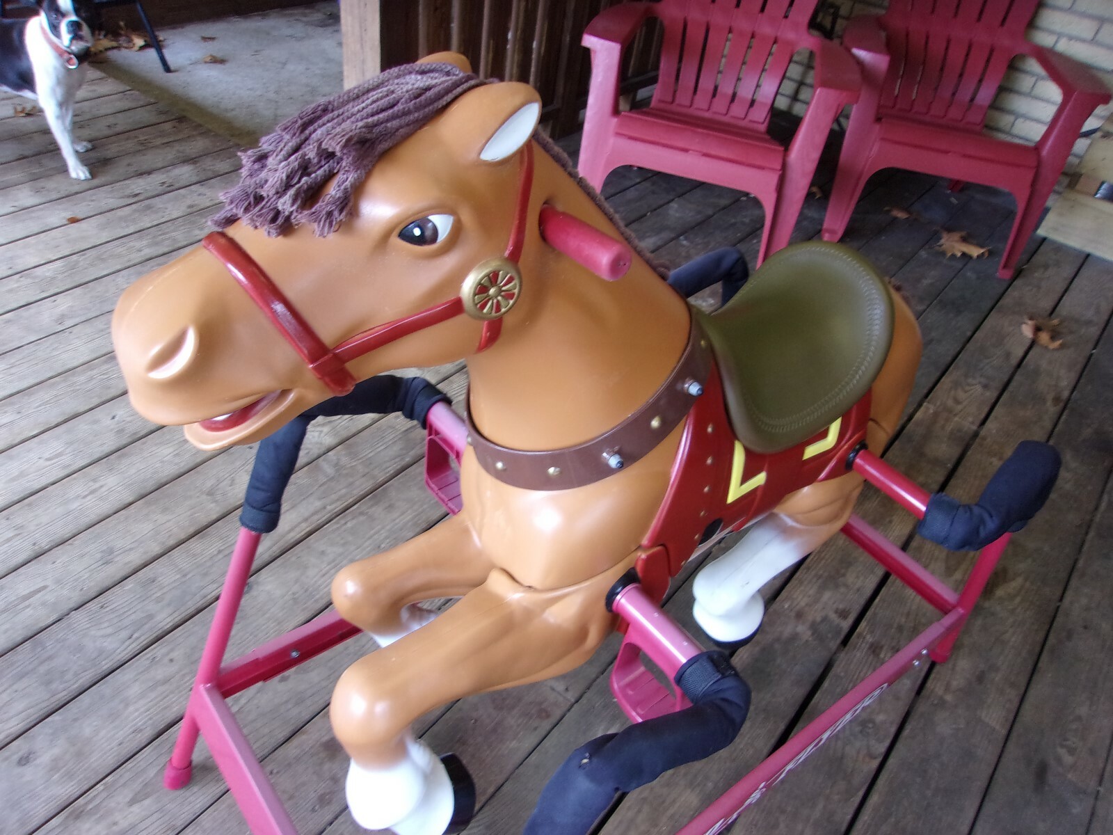 childs rocking horse with springs