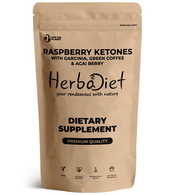 Raspberry Ketones, Garcinia Cambogia, Green Coffee, Acai Berry Powder 50g