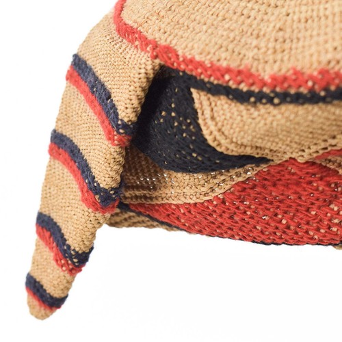 Sombrero de jefe tejido Pende Congo - Imagen 4 de 8