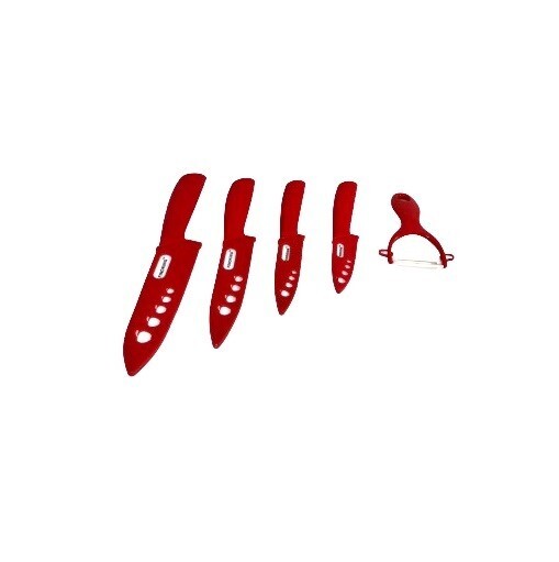 Knife Set FindKing  Premium Ceramic Red Durable Portable Protective Cover KN001-image
