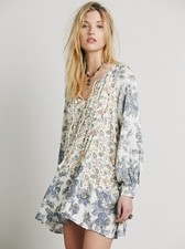 Free People Urban Outfitter Lucky Loosey Shapeless Floral Honeysuckle Dress S
