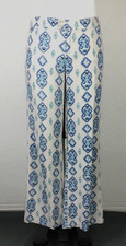 Willi Smith Women Pants Size 6 Wide Leg Cotton Ten/Blue Geometric Print Hype
