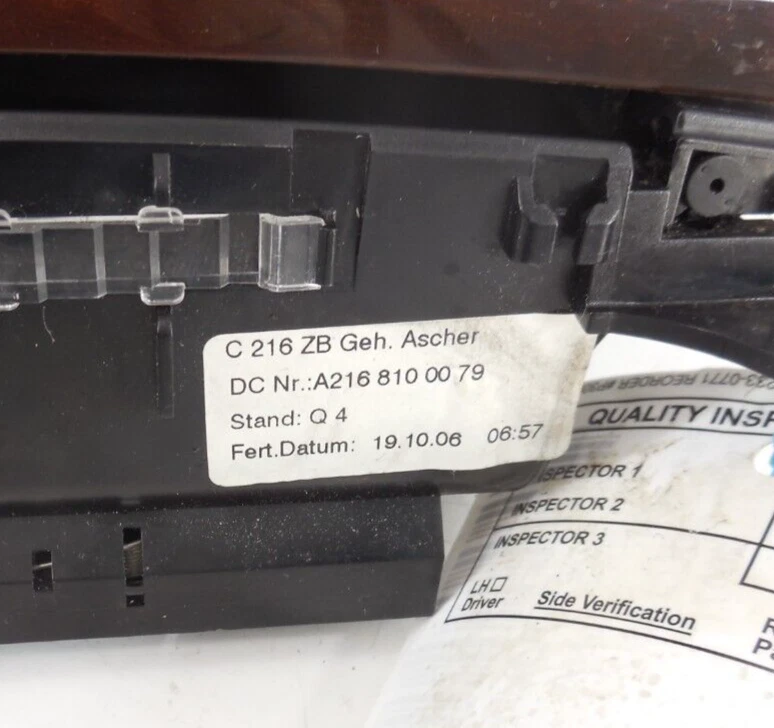 2007-2014 Mercedes-Benz CL550 Center Console Ash Tray Compartment OEM — 第 4/4 张图片