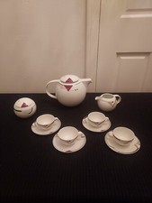 Vintage Studio Nova Attitudes Y0105 Tea Pot and 10 Piece Set ART DECO DESIGN