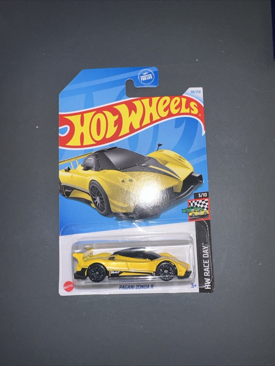 Hot Wheels Pagani Zonda R – HW Race Day Serie 3/10, 1:64, Gelb, Short Card, Modellauto 2024