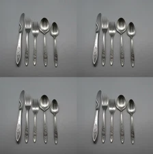 Oneida Community Stainless Flatware MY ROSE  Service for Four - 20pc Set * USED