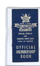 RARE 1945 QUAKER OATS MAPLE LEAFS BANTAM MEMBERSHIP BOOK - ONLY 1 ON E-BAY !!