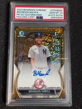 2023 Bowman Chrome Brandon Mayea Prospect Auto Gold Mini DMD #/50 PSA 10